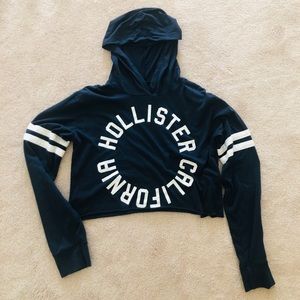 Navy Blue Hollister Crop Top